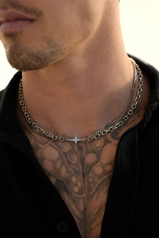 Tethered 2 The Stars Chain Necklace