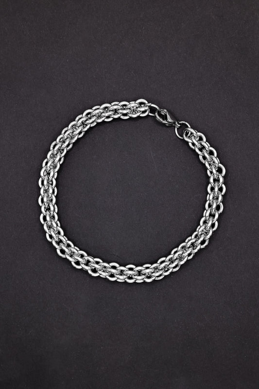 Serpentine Silver Bracelet