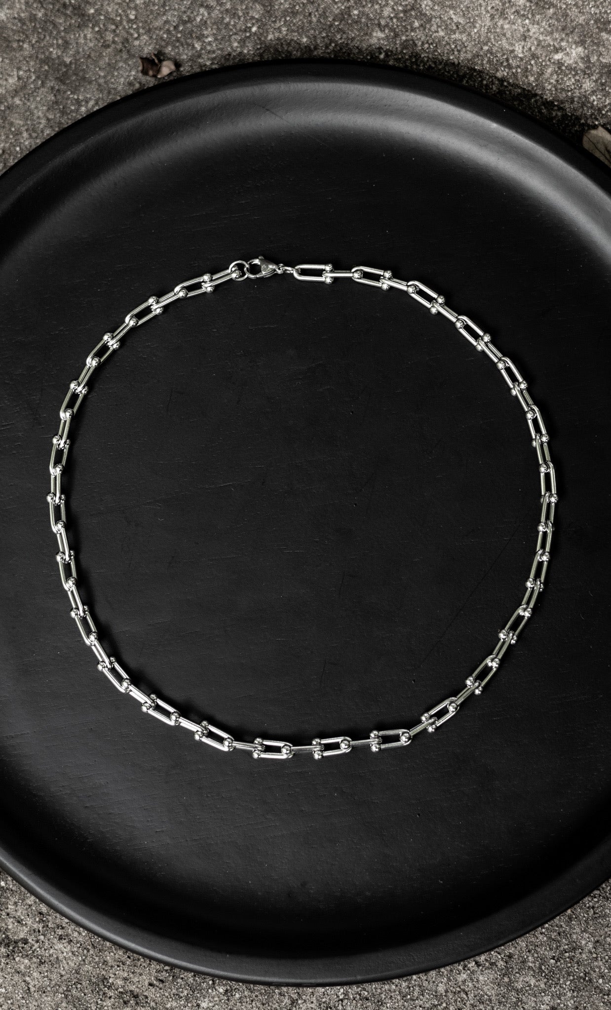 “Torque Chain” Industrial Necklace – Silver Grunge Choker, Alt Metal Jewelry, Techwear Statement Chain by Filth Generation