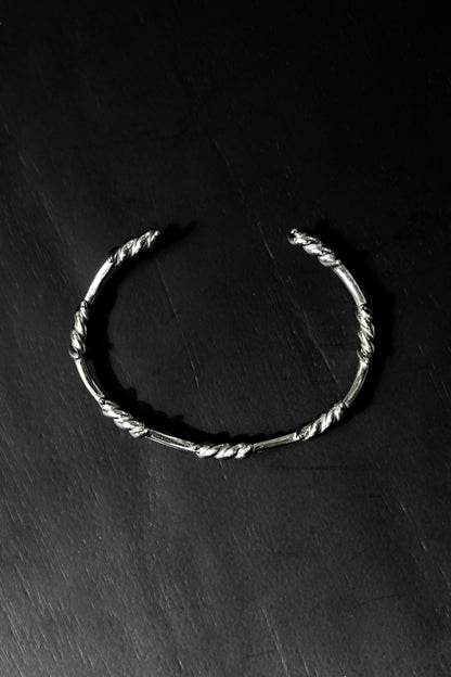 “Spitewire” Barbed Wire Cuff Bracelet – Silver Punk Bangle, Unisex Gothic Jewelry, Industrial Alt Statement by Filth Generation