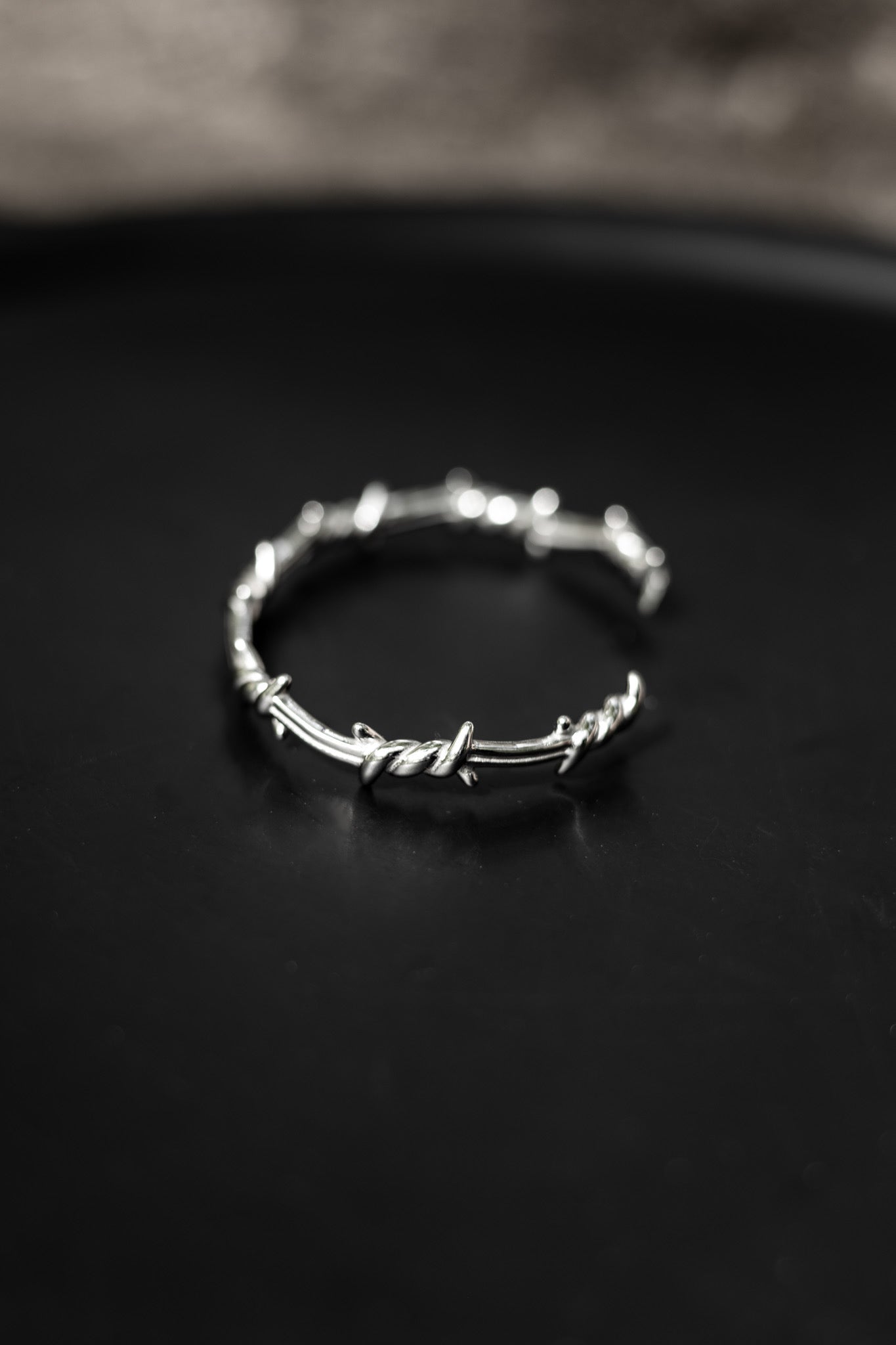 “Spitewire” Barbed Wire Cuff Bracelet – Silver Punk Bangle, Unisex Gothic Jewelry, Industrial Alt Statement by Filth Generation