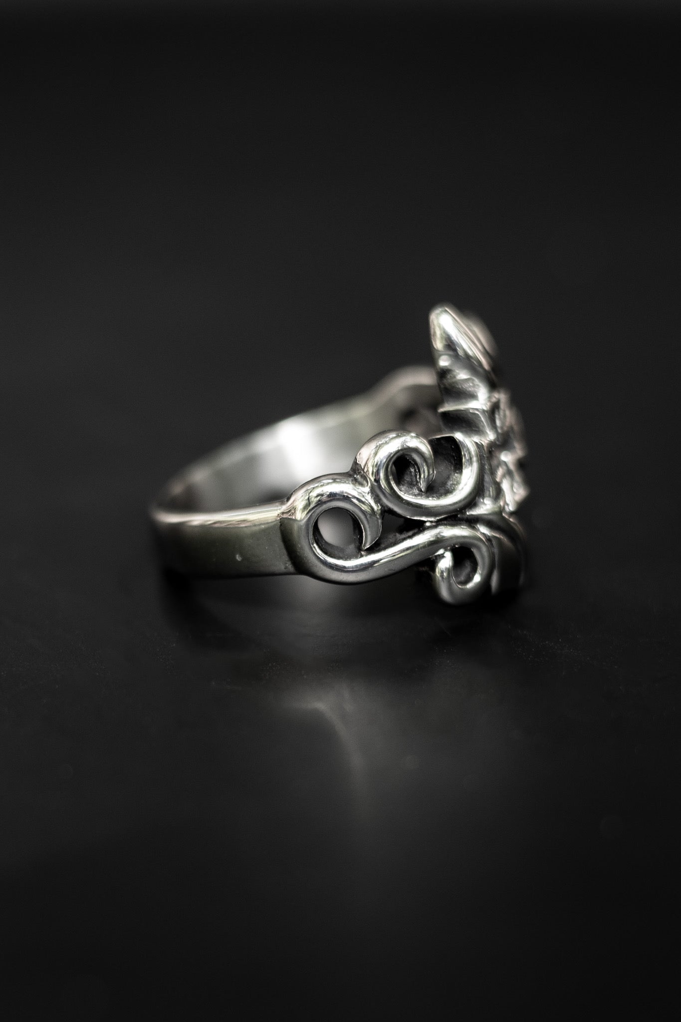 “Cruciata” Gothic Cross Ring – Baroque Silver Statement Ring, Unisex Medieval Jewelry, Non-Adjustable Alt Relic by Filth Generation