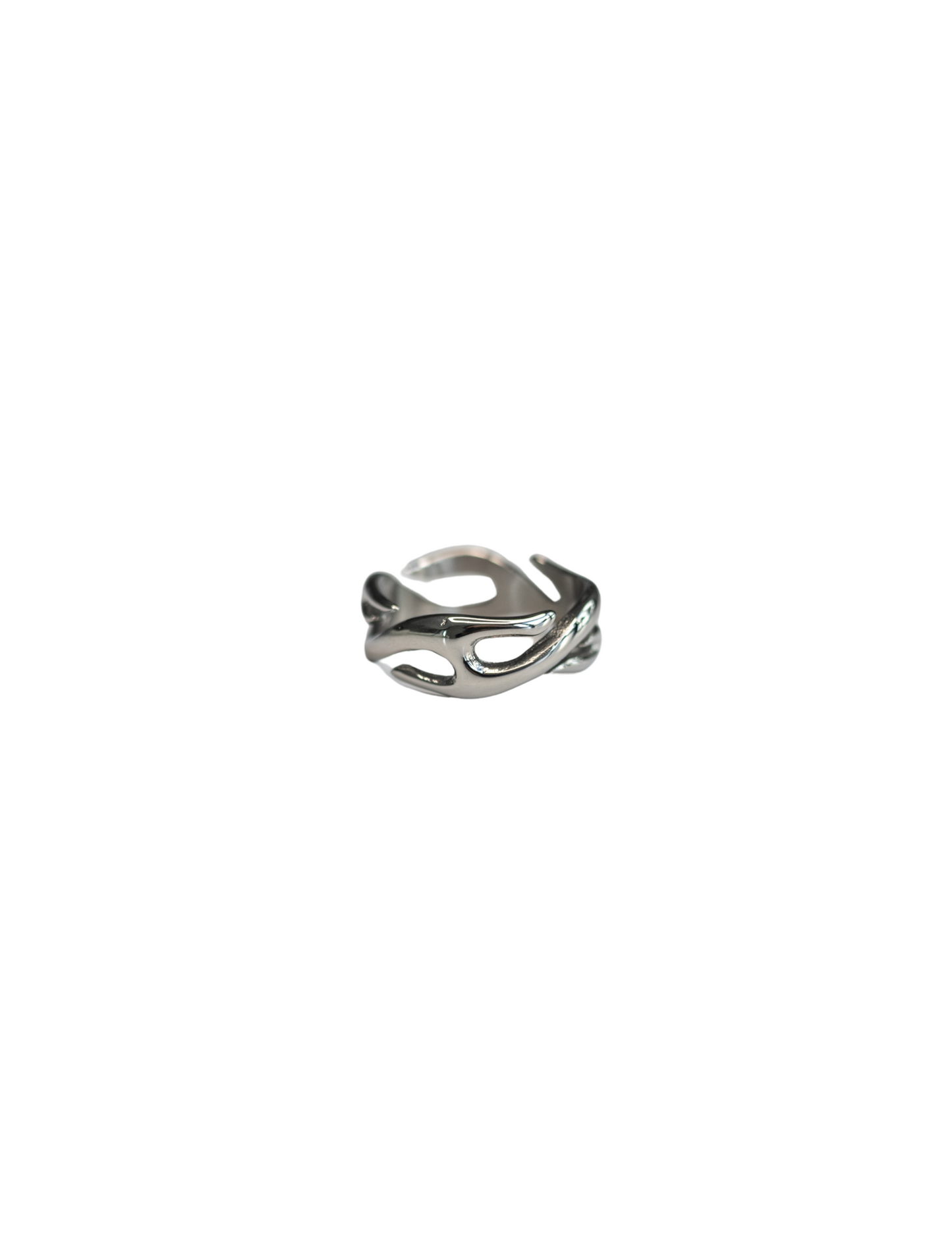 Pyrelash Flame Ring – Silver Gothic Fire Design